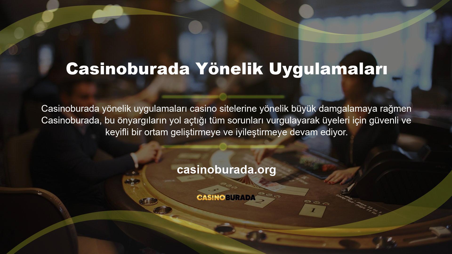Geniş bir potansiyel müşteri yelpazesine sahip olan Casinoburada, Türkiye pazarında spor bahislerinin yanı sıra casino ve poker ürün hizmetleri de sunmaktadır