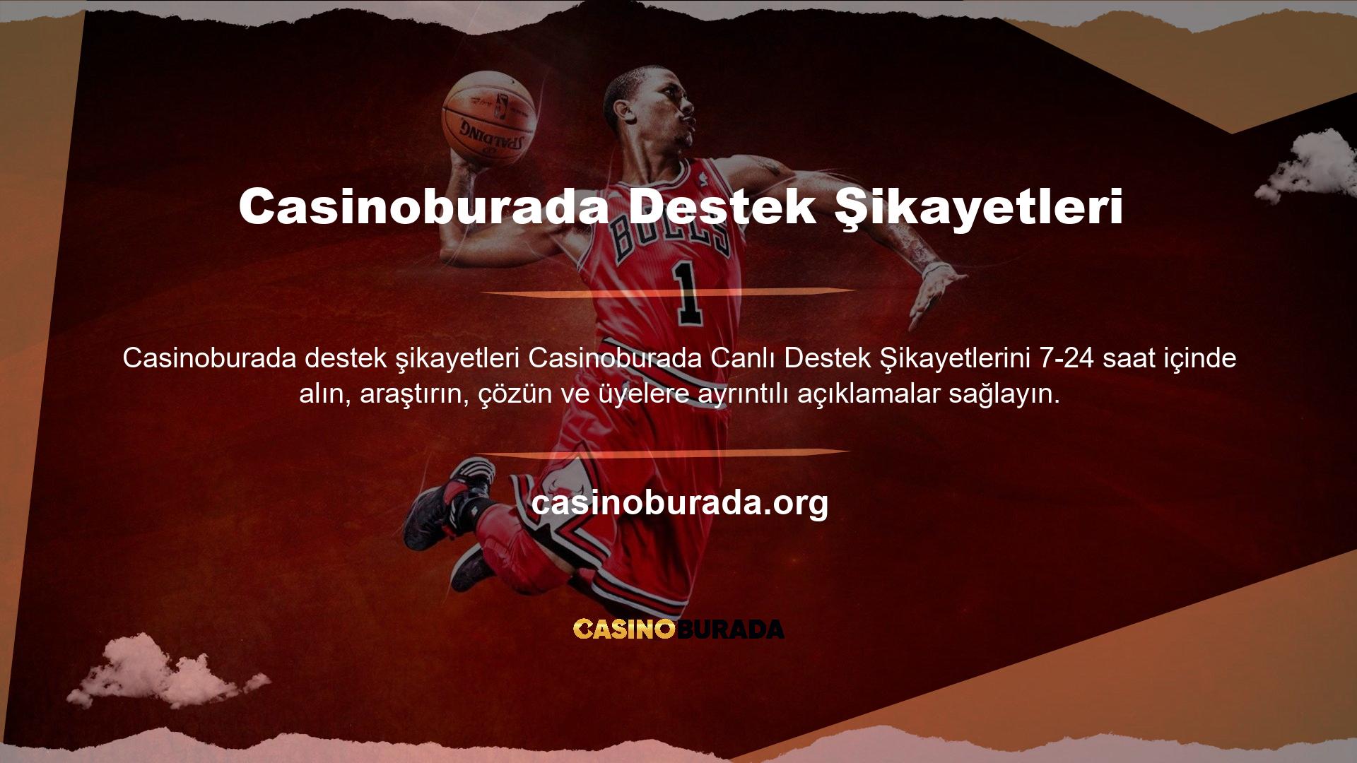 Casinoburada Saha Destek İletişimi